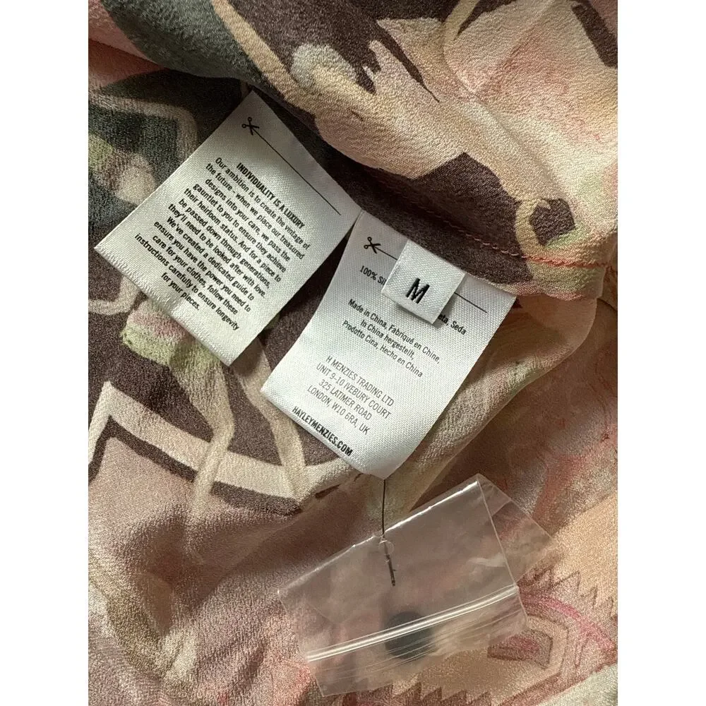 Peach Multi Printed Maxi Shirt Dress - Picture 16 of 16